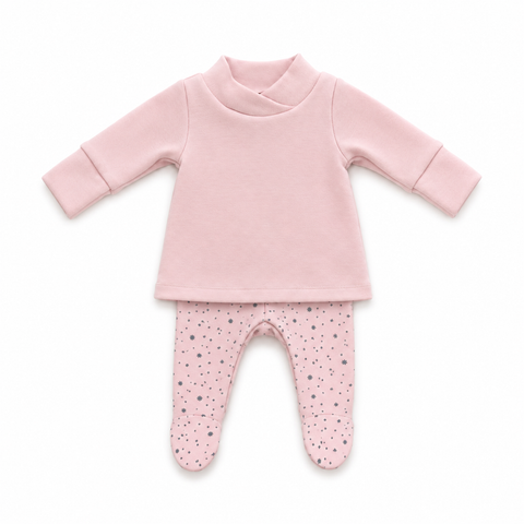 Organic Cotton Baby Yoga Set, Pink Star