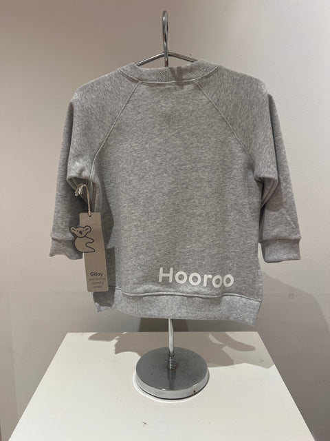 G'day Hooroo Sweat Top, Grey Marle
