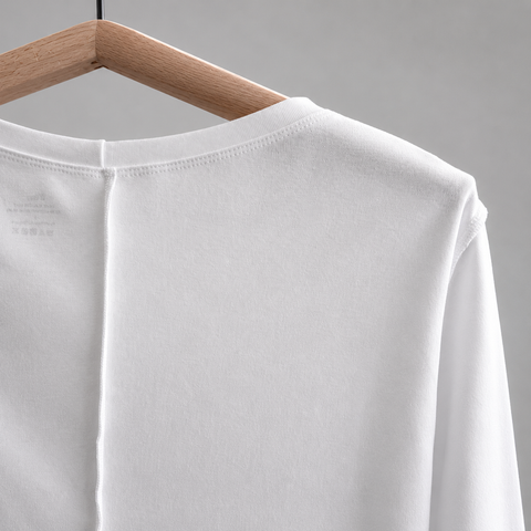 Organic Cotton Reverse Seam Tee, White