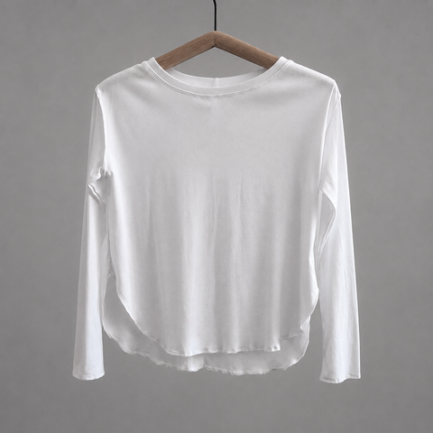 Organic Cotton Reverse Seam Tee, White