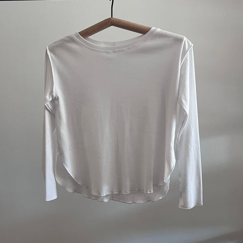 Organic Cotton Reverse Seam Tee, White