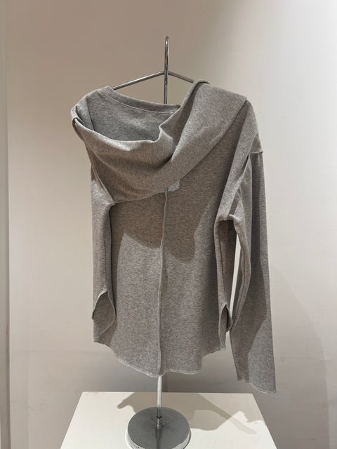 Organic Cotton Reverse Seam Tee, Grey Marle