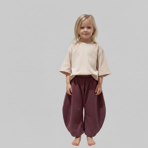 Organic cotton barrel pants