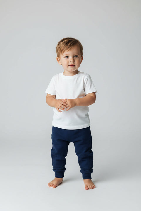 Organic Cotton Crawling Pants, Navy