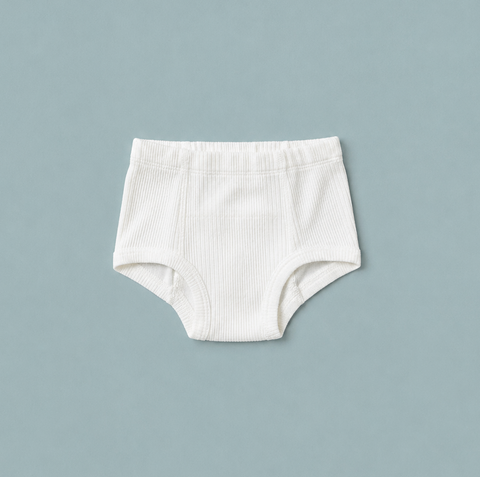 Unisex Ribbed Brief, White