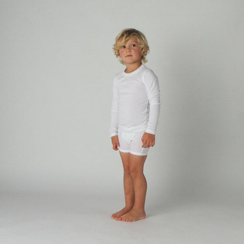 Ribbed Long Sleeve Crew, Grey Marle