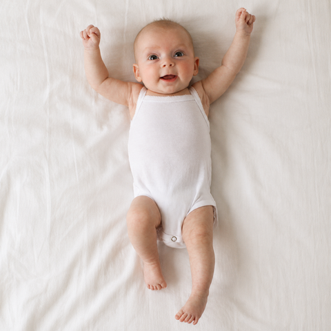 Picot Trim Bodysuit, White