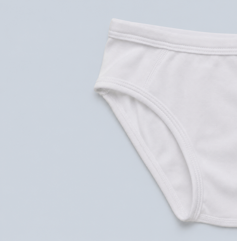 Boys Organic Cotton Brief, White