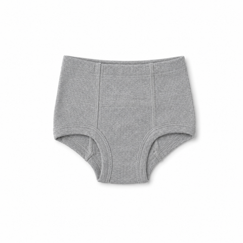 Unisex Ribbed Brief, Grey Marle