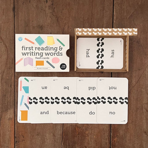First Reading and Writing Words Flash Cards