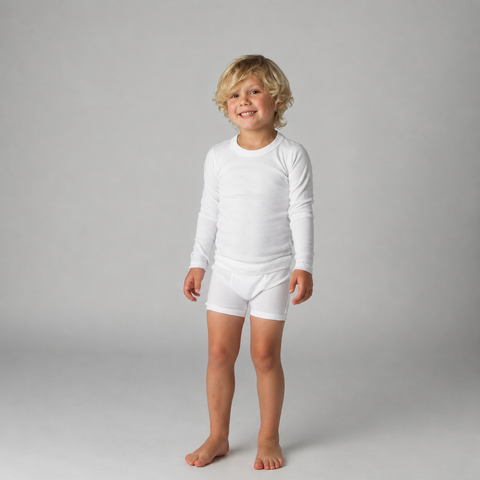 Unisex Ribbed Boxer, Grey Marle