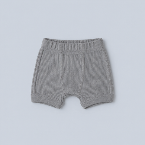 Unisex Ribbed Boxer, Grey Marle