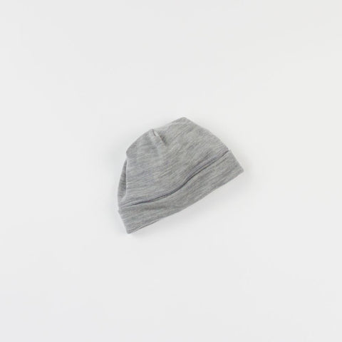 Merino Wool Beanie, Grey Marle