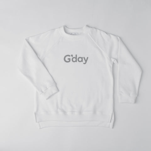 G'day Hooroo Sweat Top in Black, White and Navy
