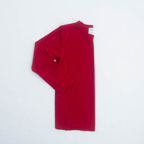 Merino Wool Raw Tee, Waratah Red