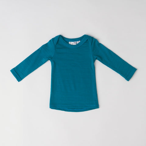 Merino Wool Baby Tee, Green