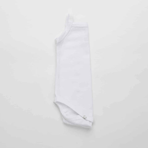 Picot Trim Bodysuit, White