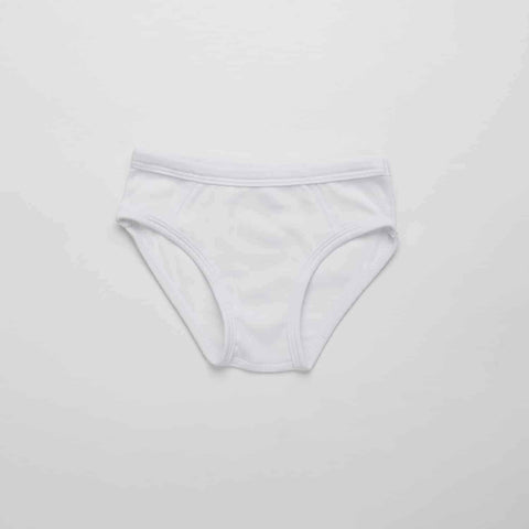 Boys Organic Cotton Brief, White