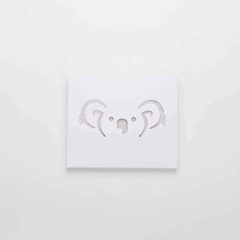 Koala Bib, Grey Marle and Natural