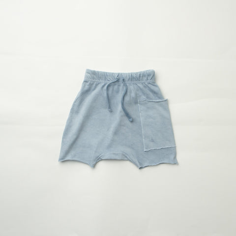 Wrap Pocket Jersey Short, Washed Indigo