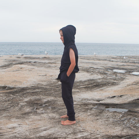 Organic Flap Pocket Sweatpant, Black