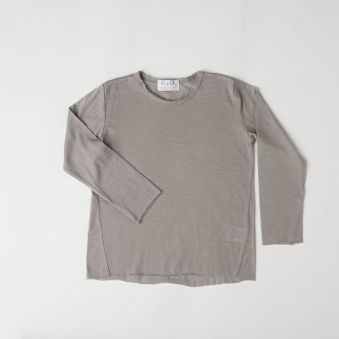 Merino Wool Raw Tee, Stone