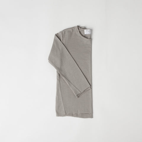 Merino Wool Raw Tee, Stone