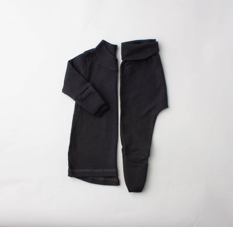 Organic Cotton Ribbed Baby Set, Orca