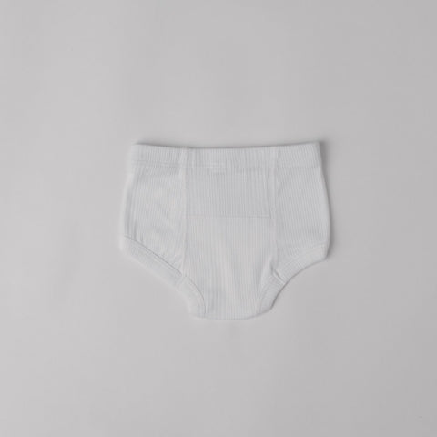 Unisex Ribbed Brief, White