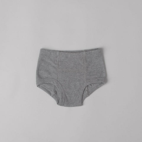 Unisex Ribbed Brief, Grey Marle