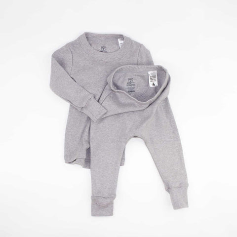 Luxe Long PJ Set, Grey Marle
