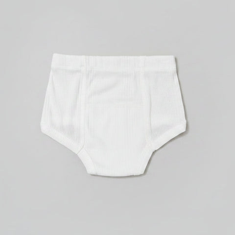 Unisex Ribbed Brief, White
