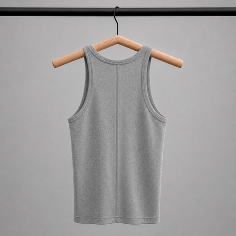 Organic Cotton Tank, Grey Marle