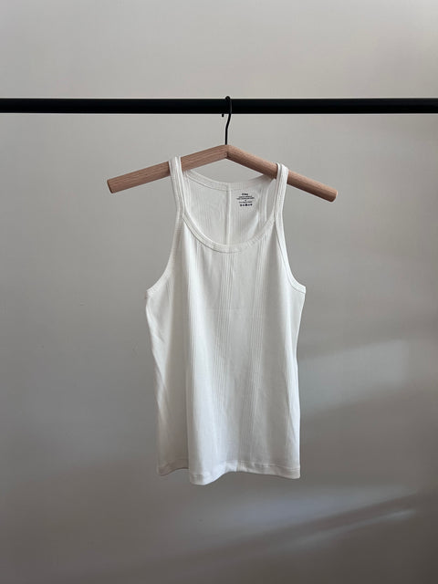 Organic Cotton Tank, White
