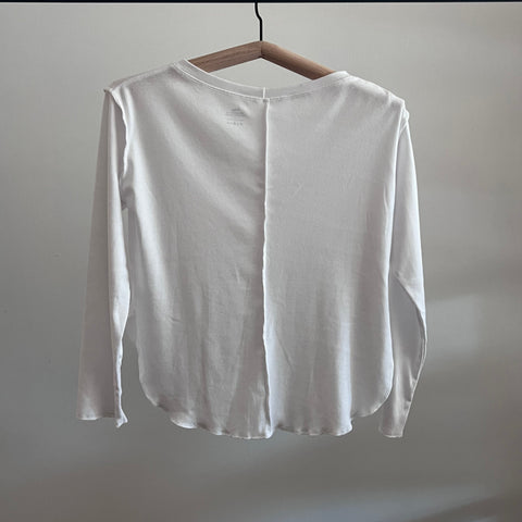 Organic Cotton Reverse Seam Tee, White