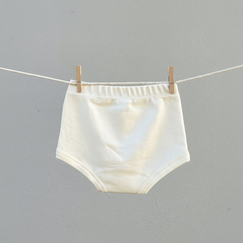 Girls Organic Cotton Full Brief, Natural