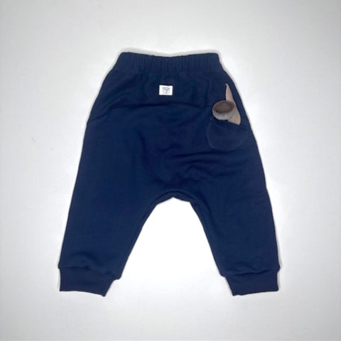 Organic Cotton Crawling Pants, Navy