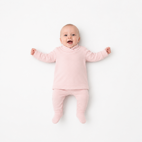 Organic Cotton Baby Yoga Set, Pink
