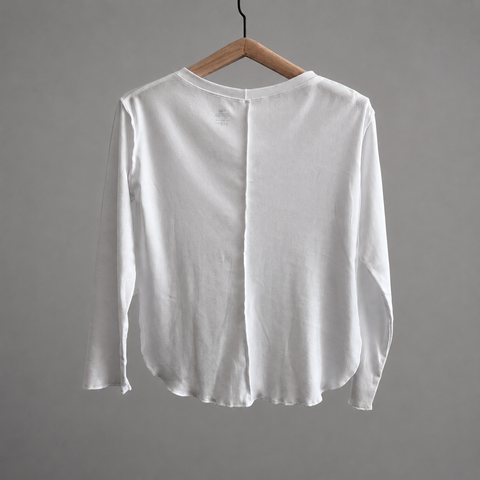 Organic Cotton Reverse Seam Tee, White