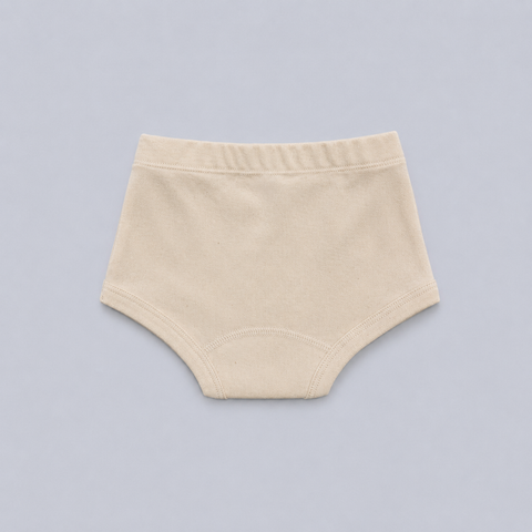 Girls Organic Cotton Full Brief, Natural