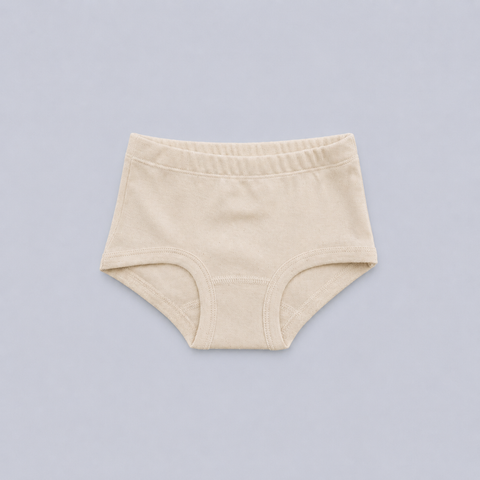 Girls Organic Cotton Full Brief, Natural