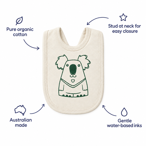Natural koala bib