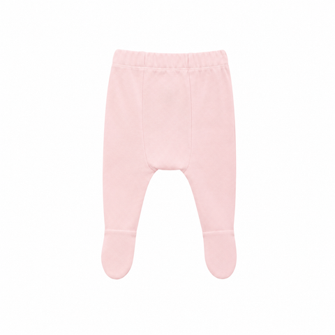 Organic Cotton Baby Footed Pant, Pink