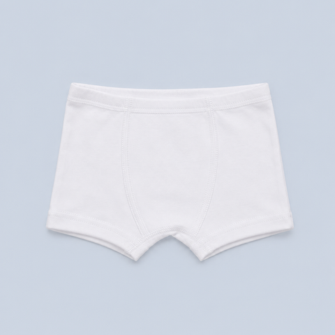 Boys Fitted Boxer Set, White