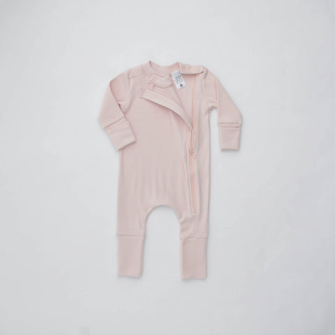 Organic Cotton Side Zip Sleepsuit, Pink
